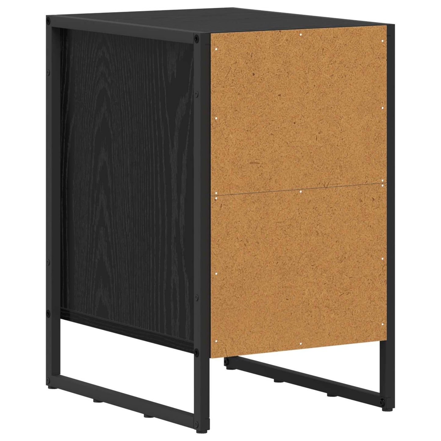 vidaXL Κομοδίνο 2 pcs Μαύρη Οξυά 39,5 x 30 x 50 εκ Επεξεργασμένο ξύλο