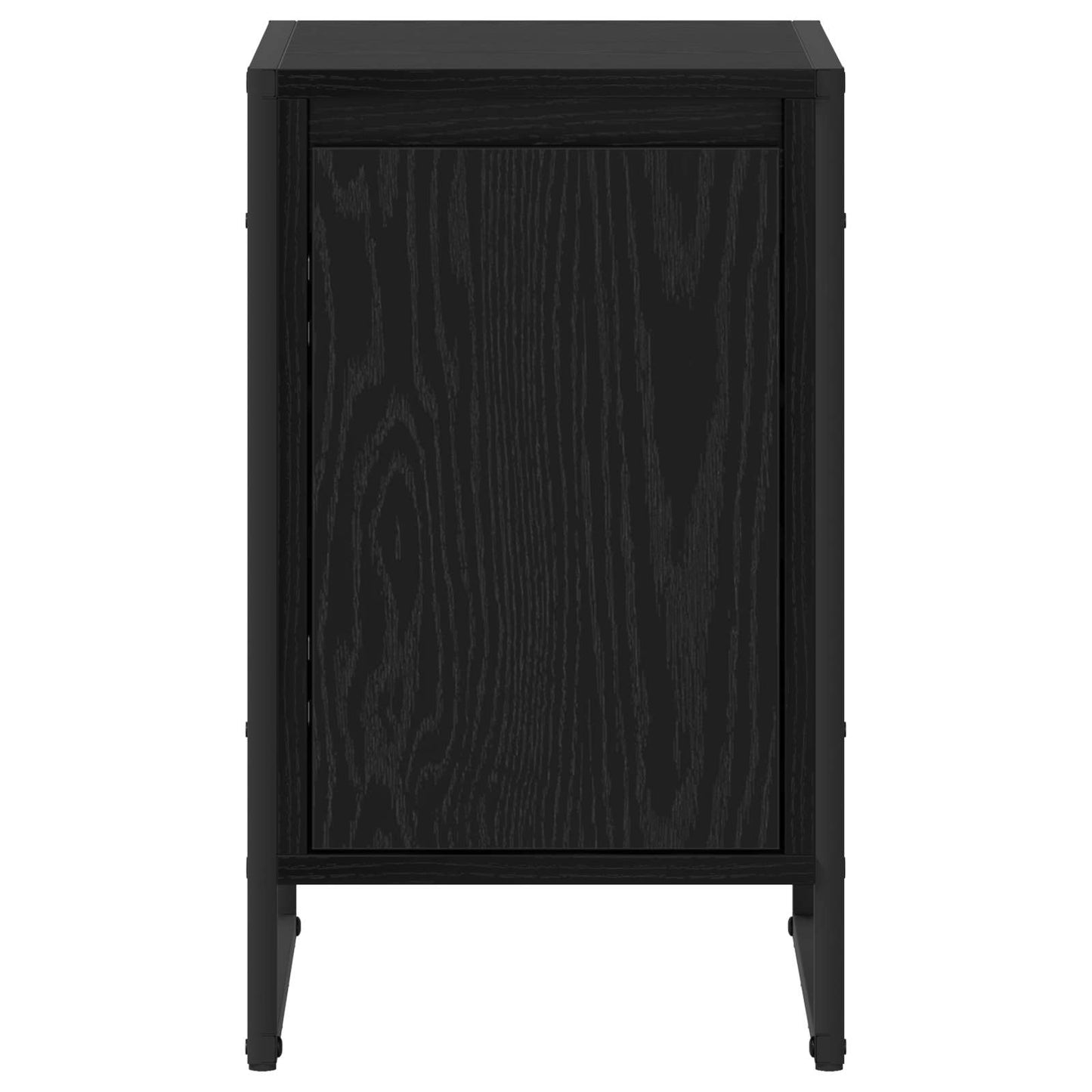 vidaXL Κομοδίνο 2 pcs Μαύρη Οξυά 39,5 x 30 x 50 εκ Επεξεργασμένο ξύλο