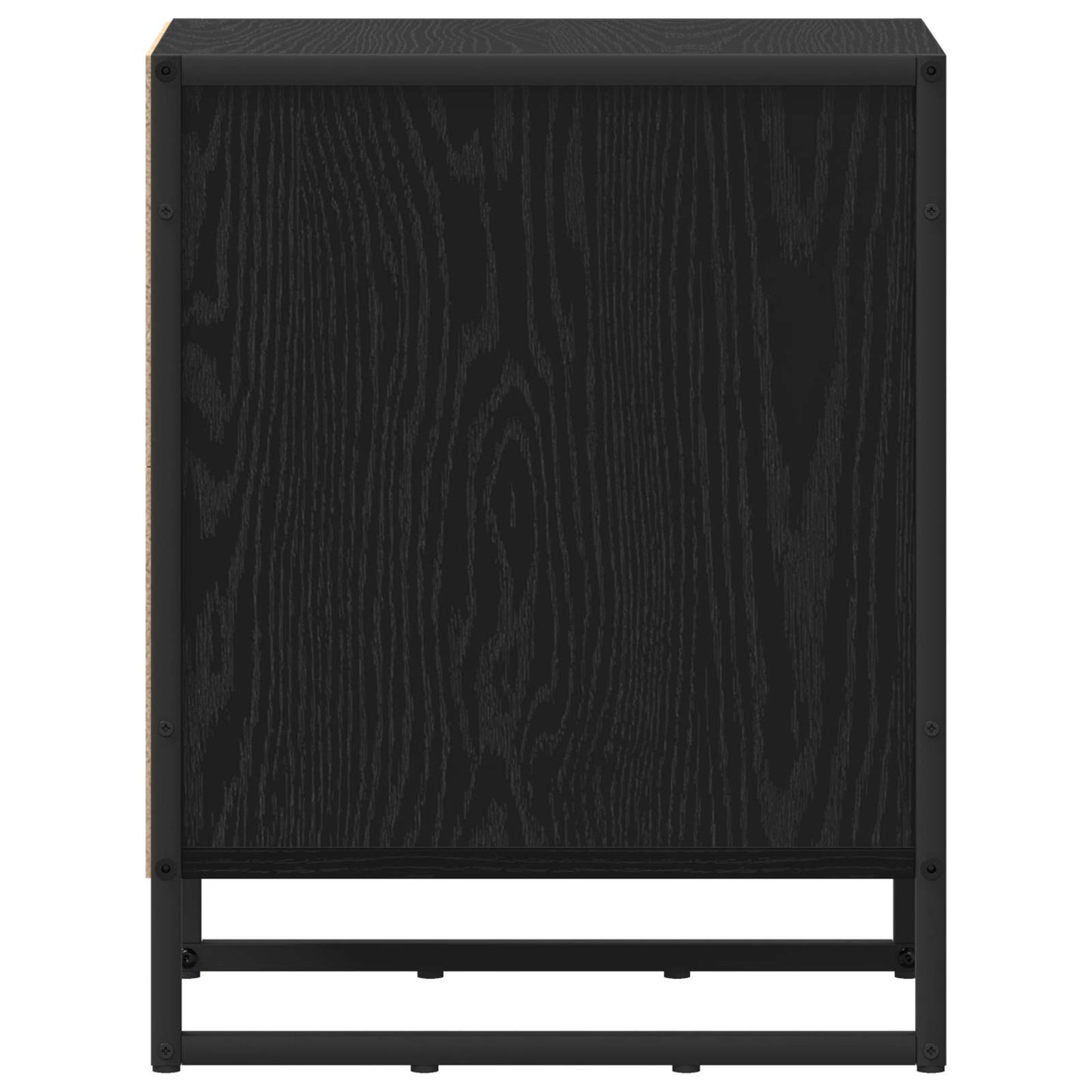 vidaXL Κομοδίνο 2 pcs Μαύρη Οξυά 39,5 x 30 x 50 εκ Επεξεργασμένο ξύλο