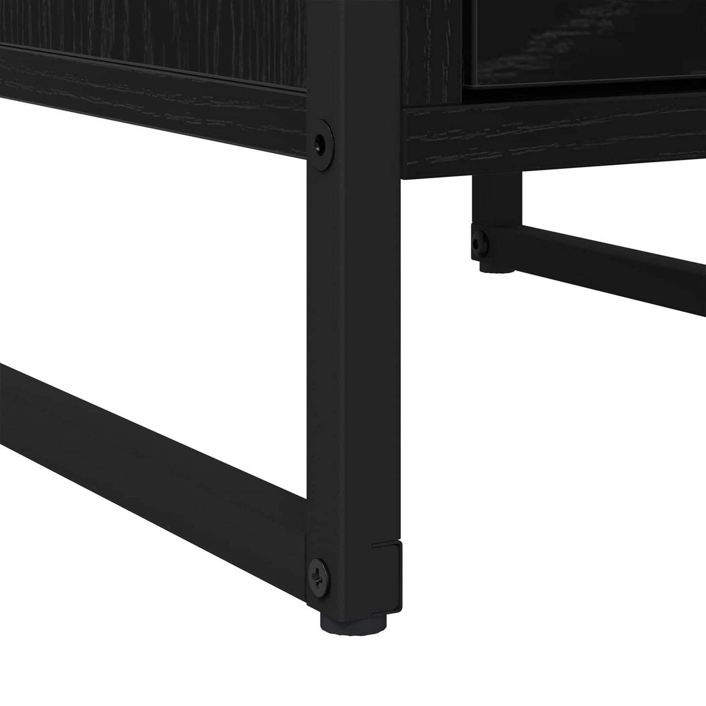 vidaXL Κομοδίνο 2 pcs Μαύρη Οξυά 39,5 x 30 x 50 εκ Επεξεργασμένο ξύλο