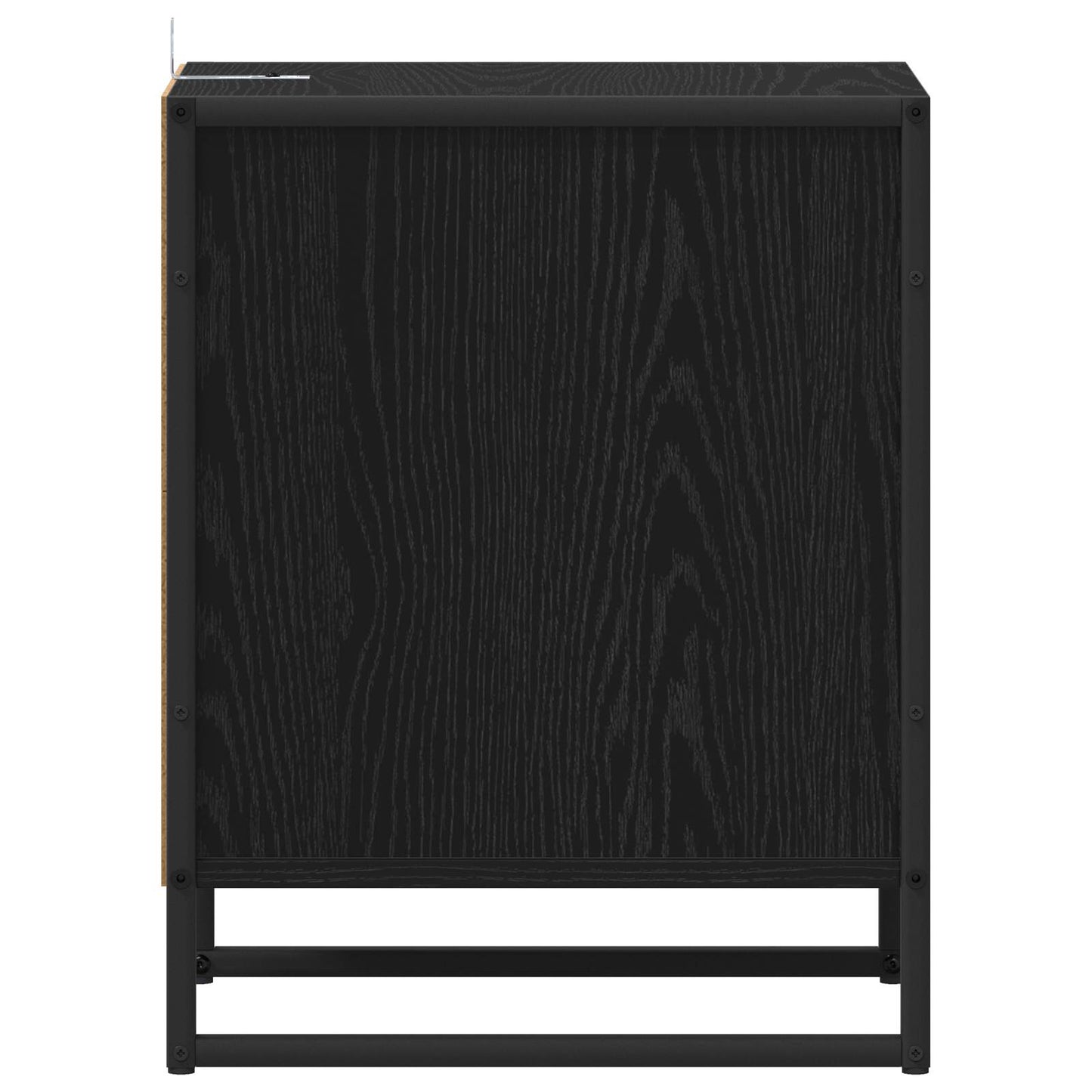 vidaXL Κομοδίνο 2 pcs Μαύρη Οξυά 39,5 x 30 x 50 εκ Επεξεργασμένο ξύλο
