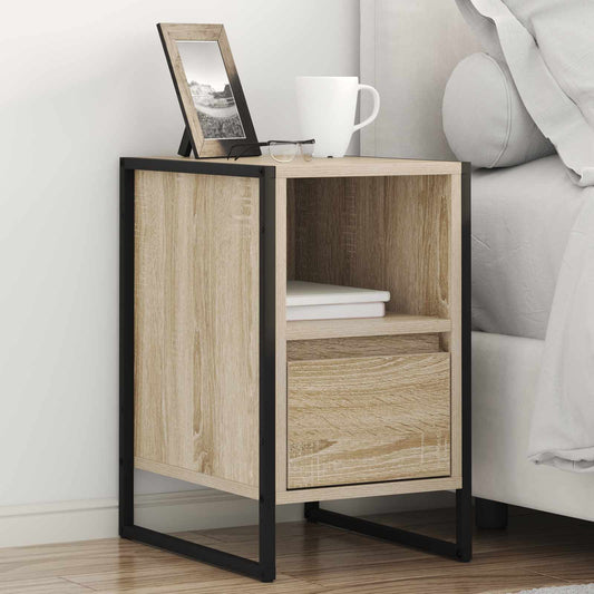 vidaXL Κομοδίνο 2 pcs Σονόμα 39,5 x 30 x 50 εκ Επεξεργασμένο ξύλο