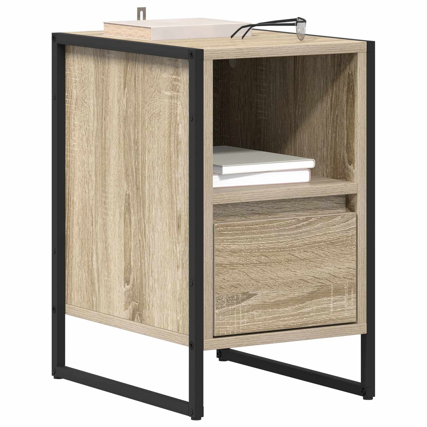 vidaXL Κομοδίνο 2 pcs Σονόμα 39,5 x 30 x 50 εκ Επεξεργασμένο ξύλο