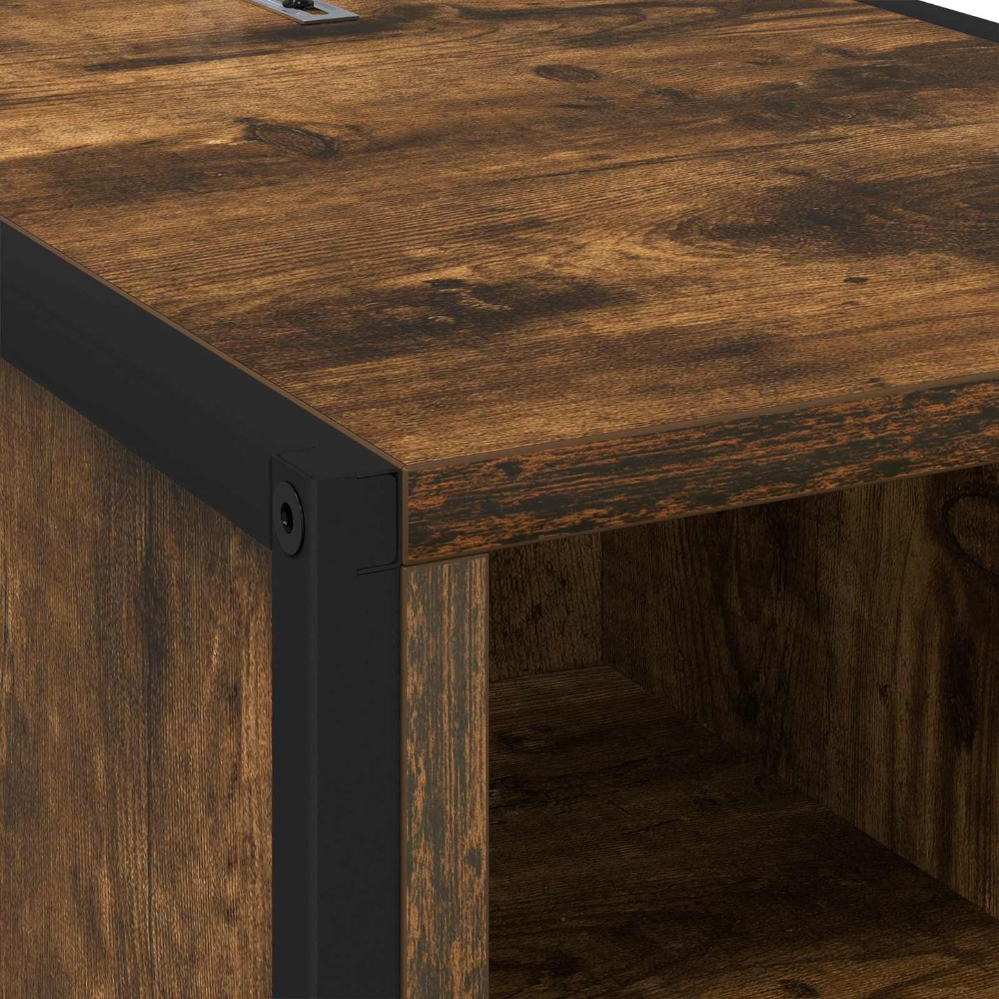 vidaXL Κομοδίνο με συρτάρι 2 pcs Καπνιστό Δρύς 39,5 x 30 x 50 εκ