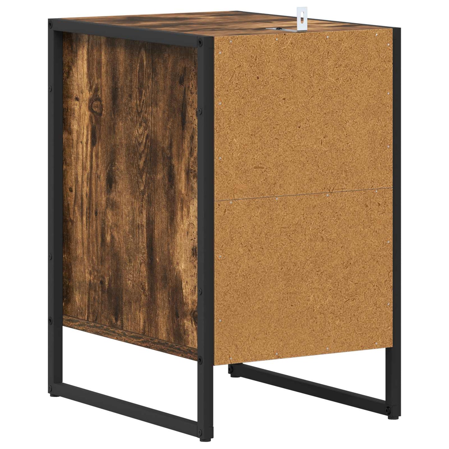 vidaXL Κομοδίνο με συρτάρι 2 pcs Καπνιστό Δρύς 39,5 x 30 x 50 εκ