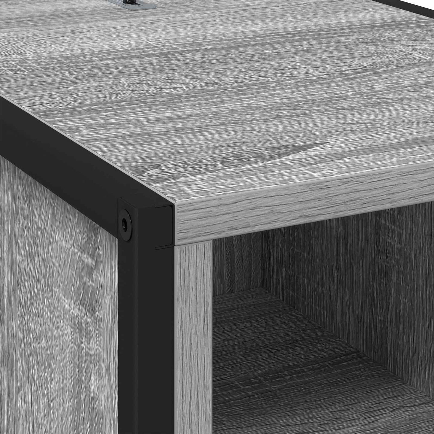 vidaXL Κομοδίνο με συρτάρι 2 pcs Γκρίζο Σονομα 39,5 x 30 x 50 εκ