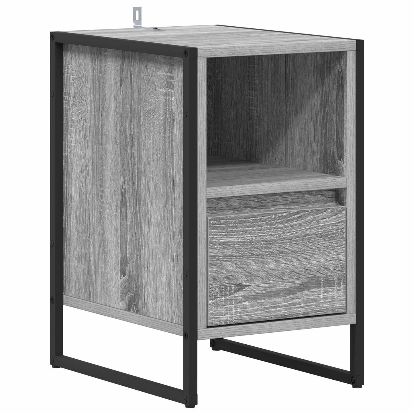 vidaXL Κομοδίνο με συρτάρι 2 pcs Γκρίζο Σονομα 39,5 x 30 x 50 εκ