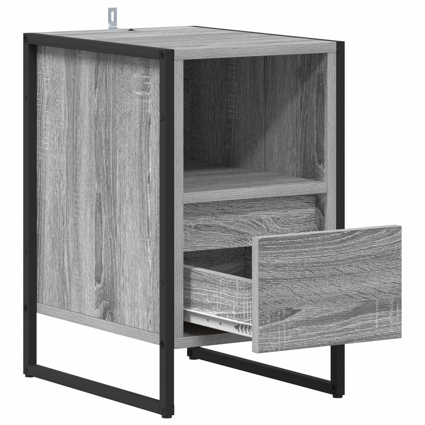 vidaXL Κομοδίνο με συρτάρι 2 pcs Γκρίζο Σονομα 39,5 x 30 x 50 εκ