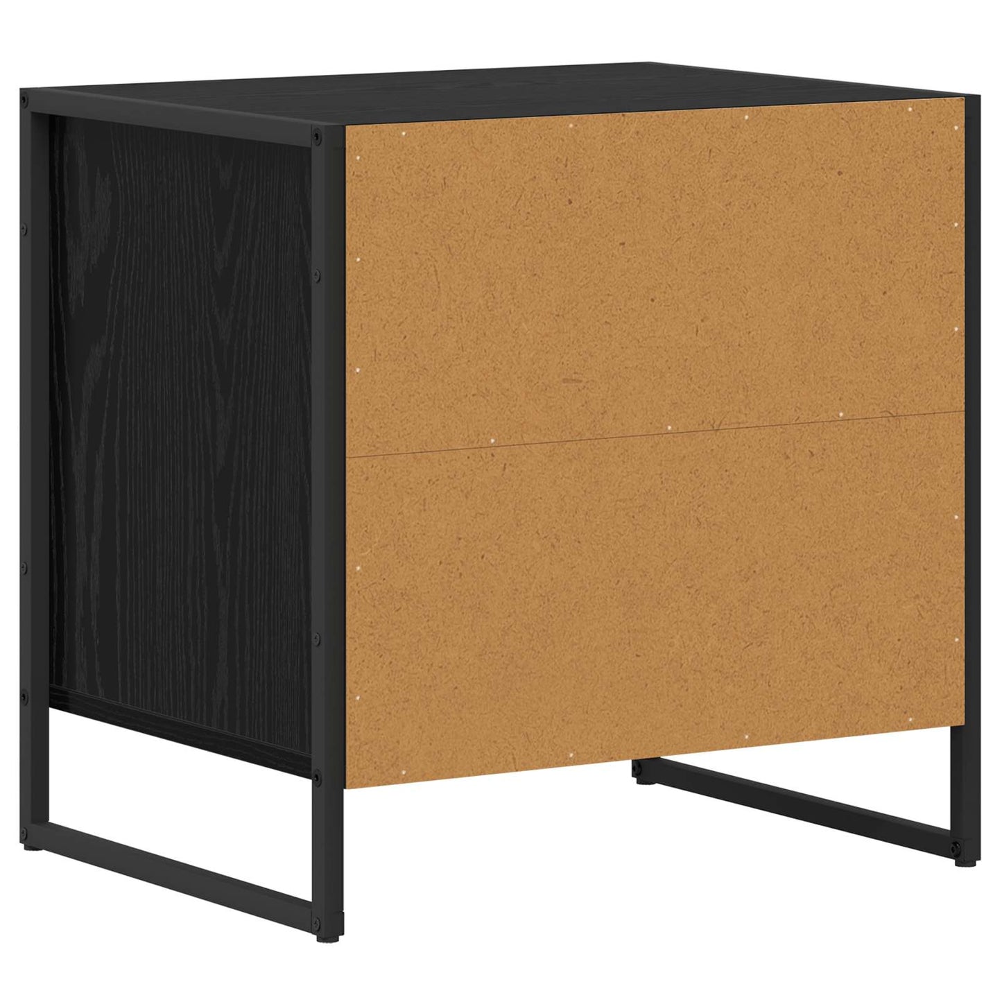 vidaXL Κομοδίνο 2 pcs Μαύρη Οξυά 50 x 39,5 x 50 εκ. Επεξεργασμένο ξύλο