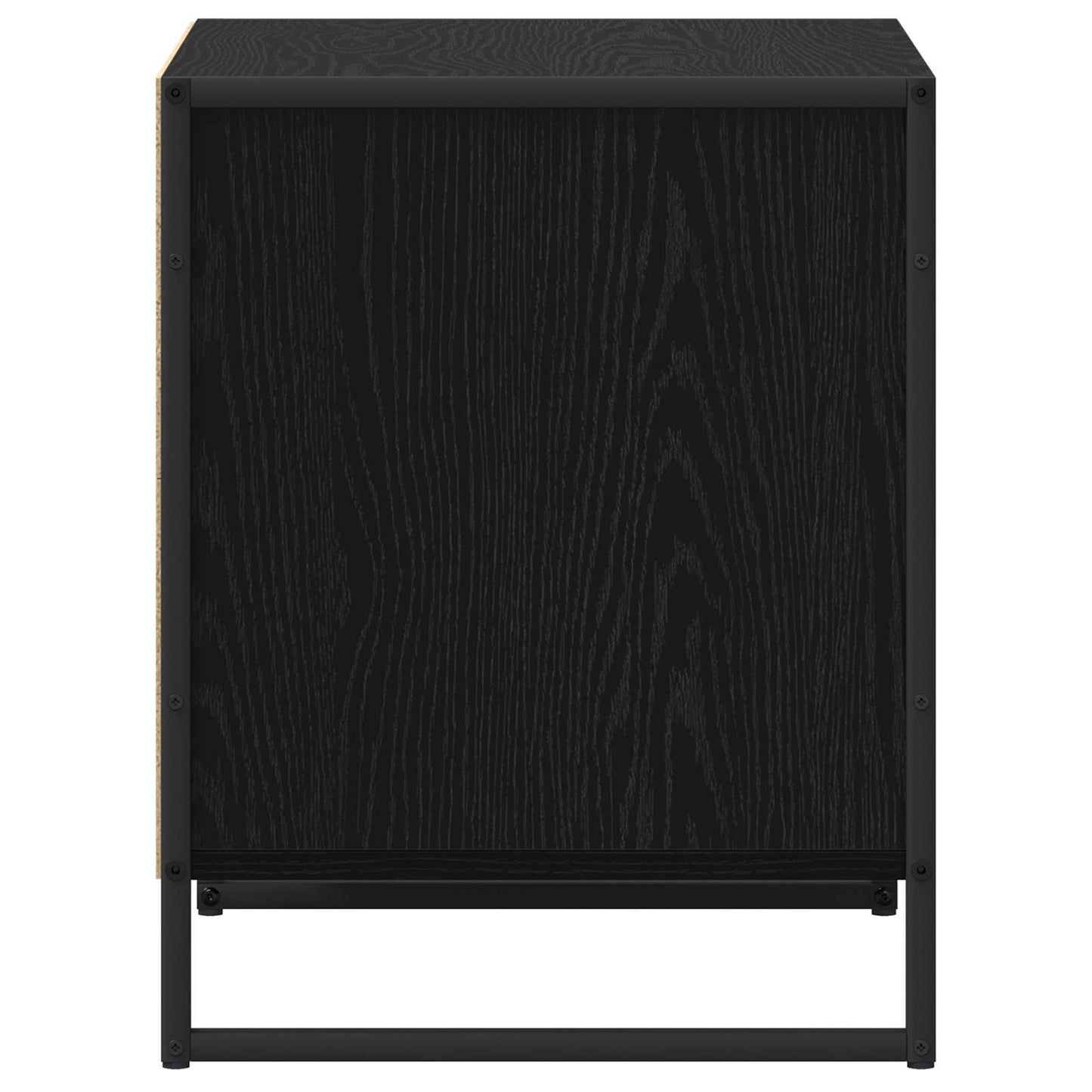 vidaXL Κομοδίνο 2 pcs Μαύρη Οξυά 50 x 39,5 x 50 εκ. Επεξεργασμένο ξύλο