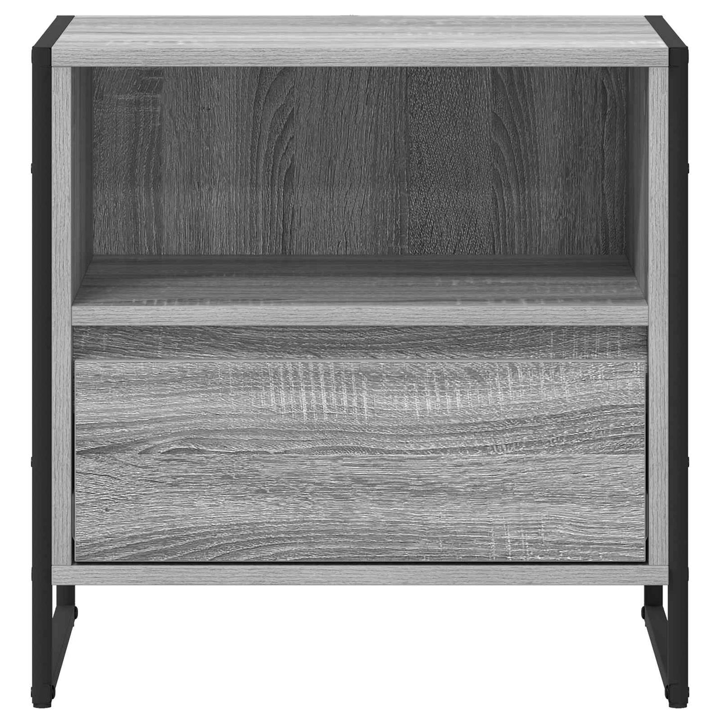 vidaXL Κομοδίνο Γκρίζο Σονομα 50 x 39,5 x 50 εκ. Επεξεργασμένο ξύλο