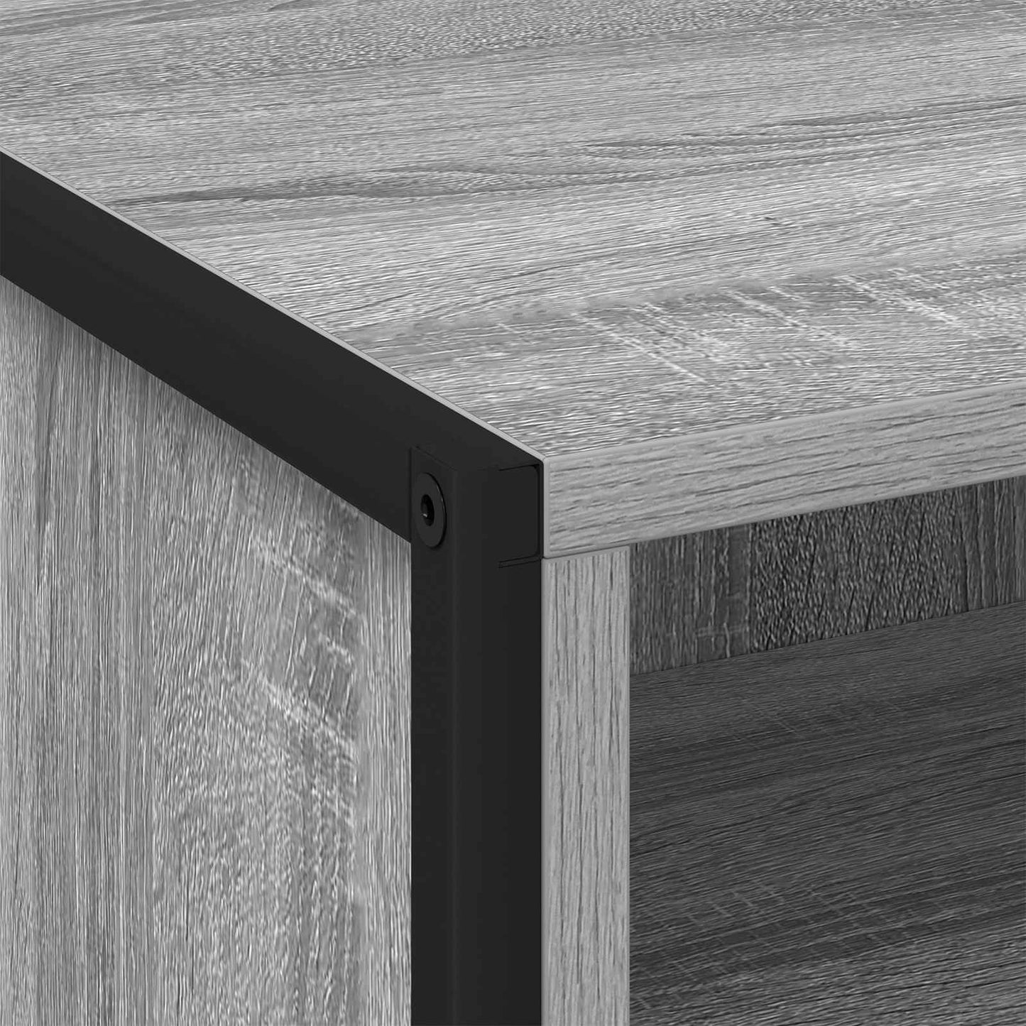 vidaXL Κομοδίνο με συρτάρι 2 pcs Γκρίζο Σονομα 50 x 39,5 x 50 εκ.