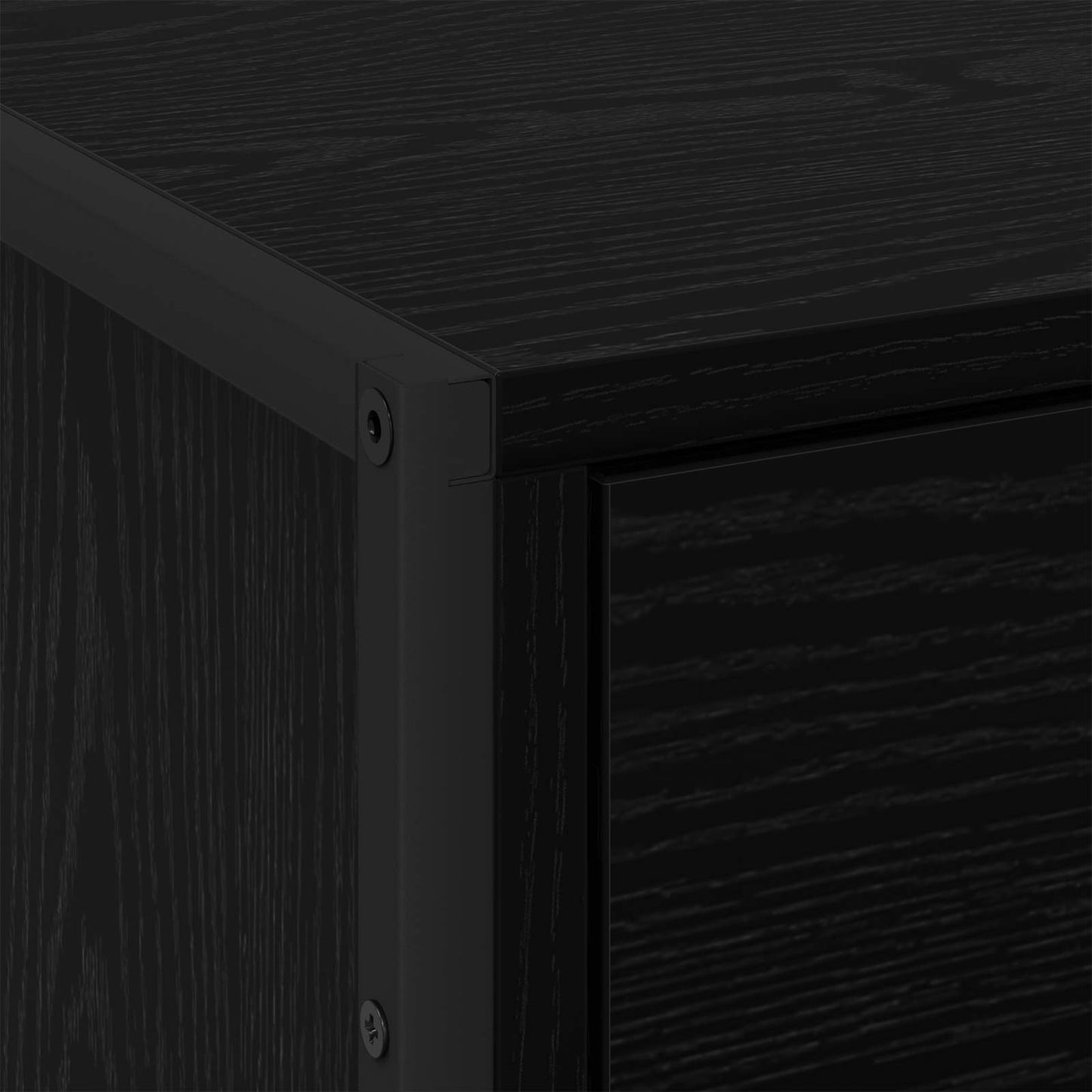 vidaXL Κομοδίνο Μαύρη Οξυά 50 x 39.5 x 50 εκ. Επεξεργασμένο ξύλο