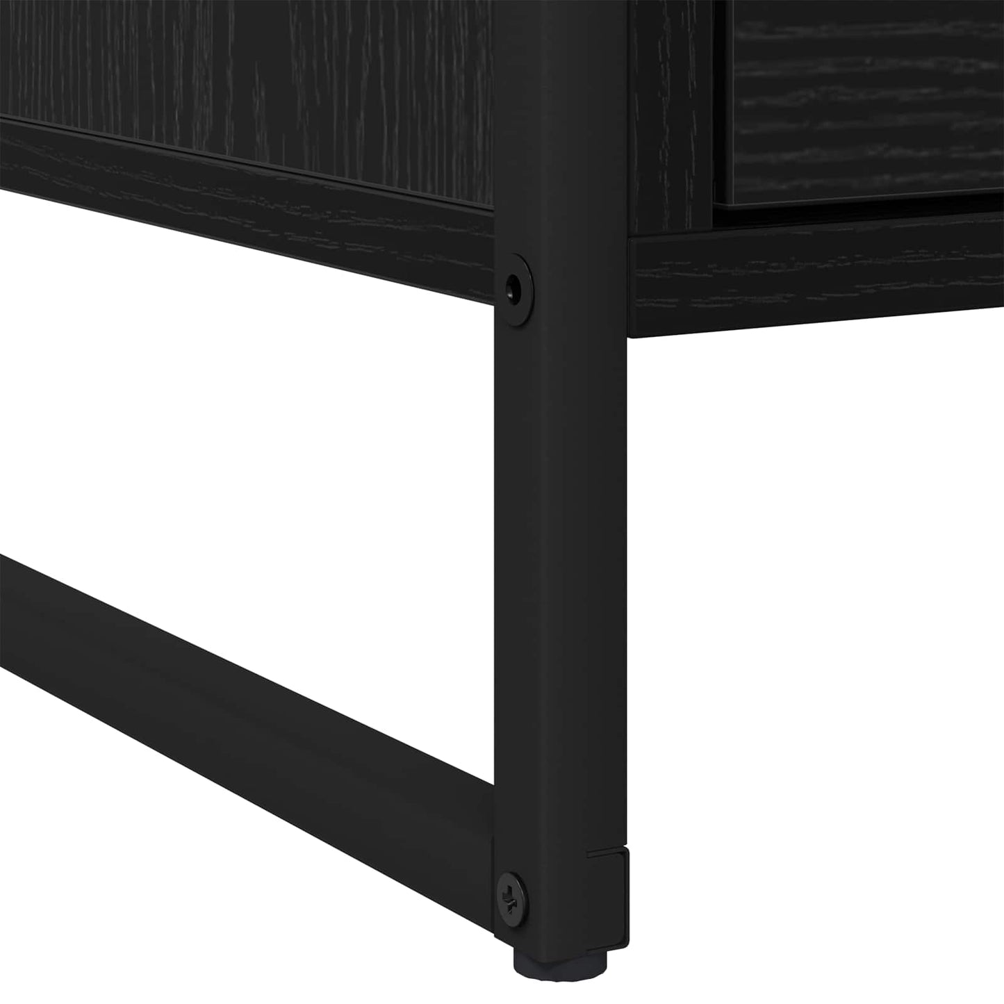 vidaXL Κομοδίνο Μαύρη Οξυά 50 x 39.5 x 50 εκ. Επεξεργασμένο ξύλο