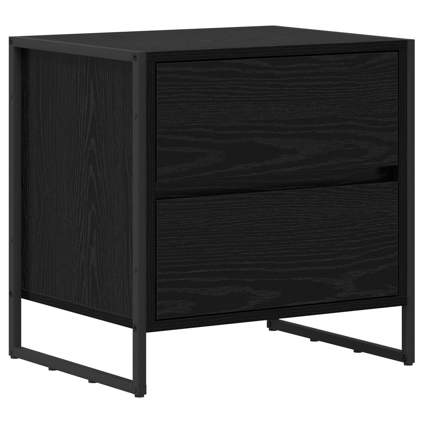 vidaXL Κομοδίνο Μαύρη Οξυά 50 x 39.5 x 50 εκ. Επεξεργασμένο ξύλο