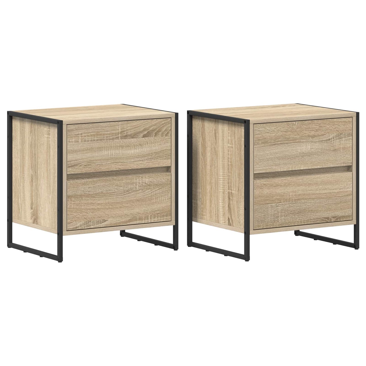 vidaXL Κομοδίνο 2 pcs Σονόμα 50 x 39.5 x 50 εκ. Επεξεργασμένο ξύλο