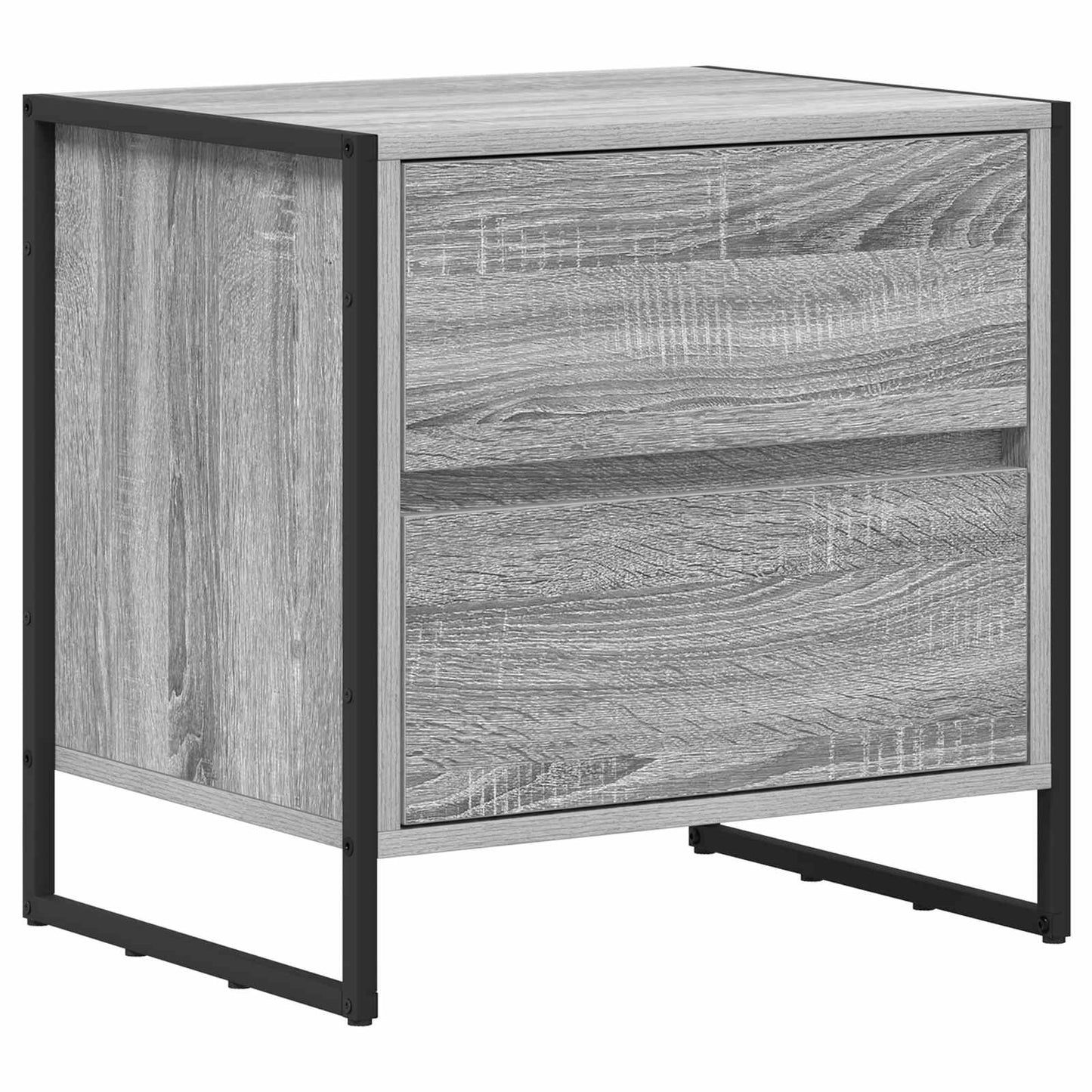 vidaXL Κομοδίνο Γκρίζο Σονομα 50 x 39.5 x 50 εκ. Επεξεργασμένο ξύλο