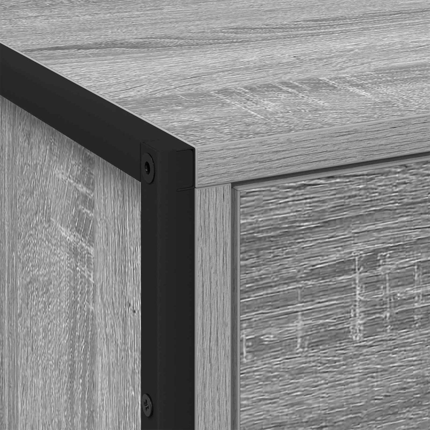 vidaXL Κομοδίνο με συρτάρι 2 pcs Γκρίζο Σονομα 50 x 39.5 x 50 εκ.