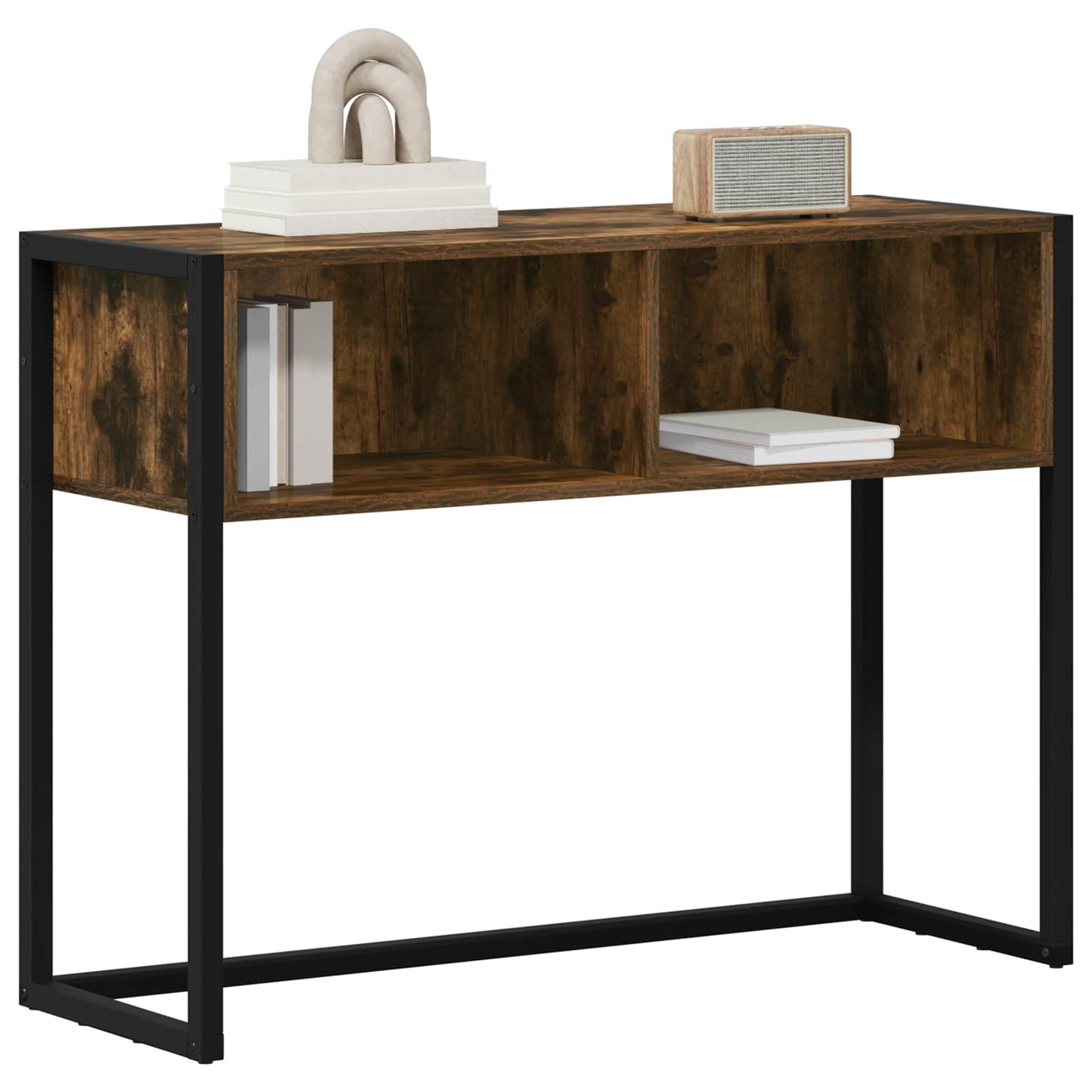 vidaXL End Table Καπνιστό Δρύς 100 x 36 x 75 εκ. Επεξεργασμένο ξύλο