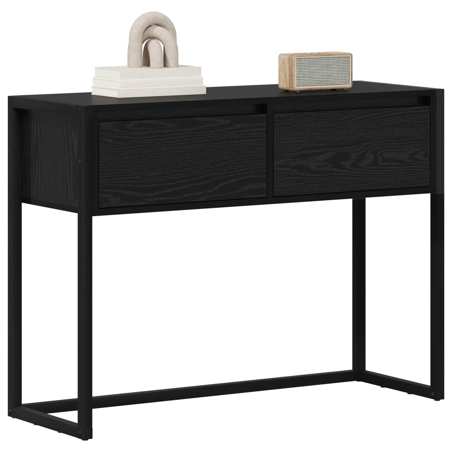 vidaXL End Table Μαύρη Οξυά 100 x 36 x 75 εκ. Επεξεργασμένο ξύλο