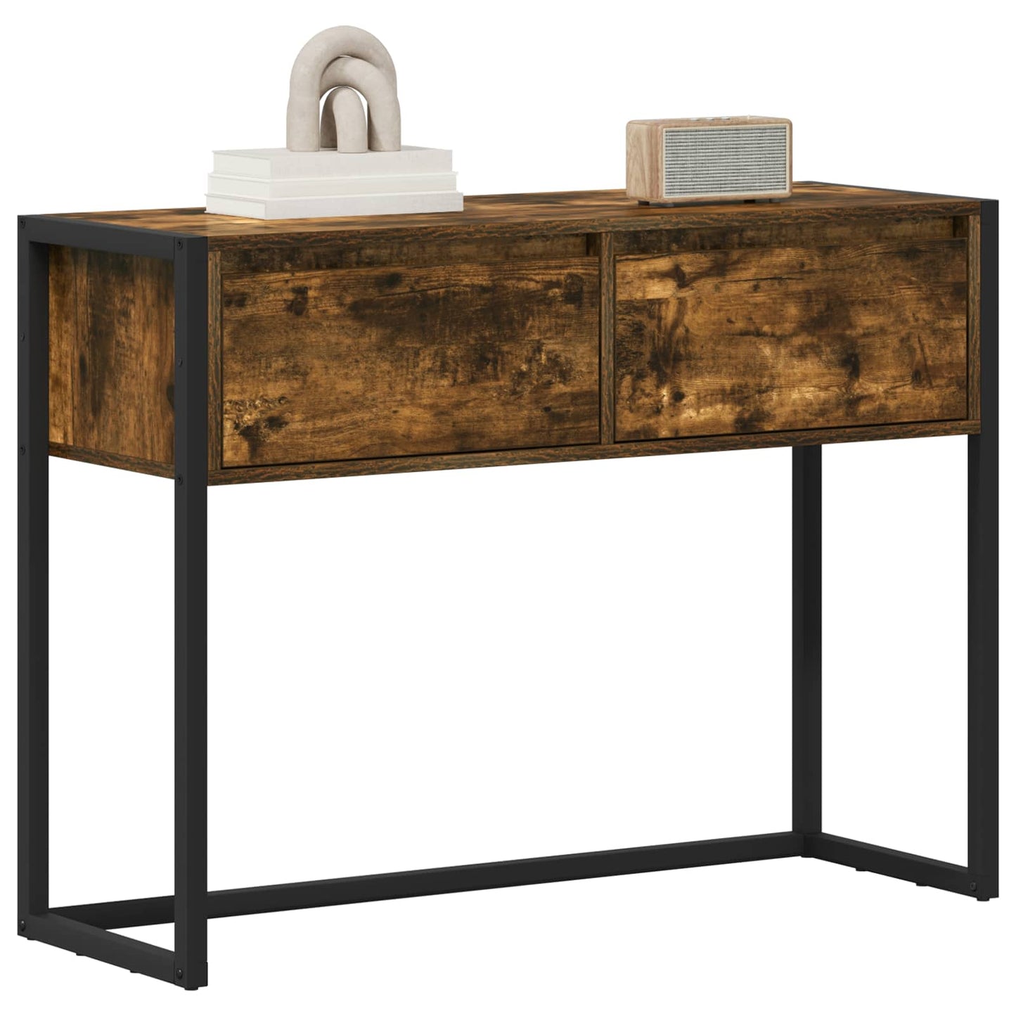 vidaXL End Table Καπνιστό Δρύς 100 x 36 x 75 εκ. Επεξεργασμένο ξύλο