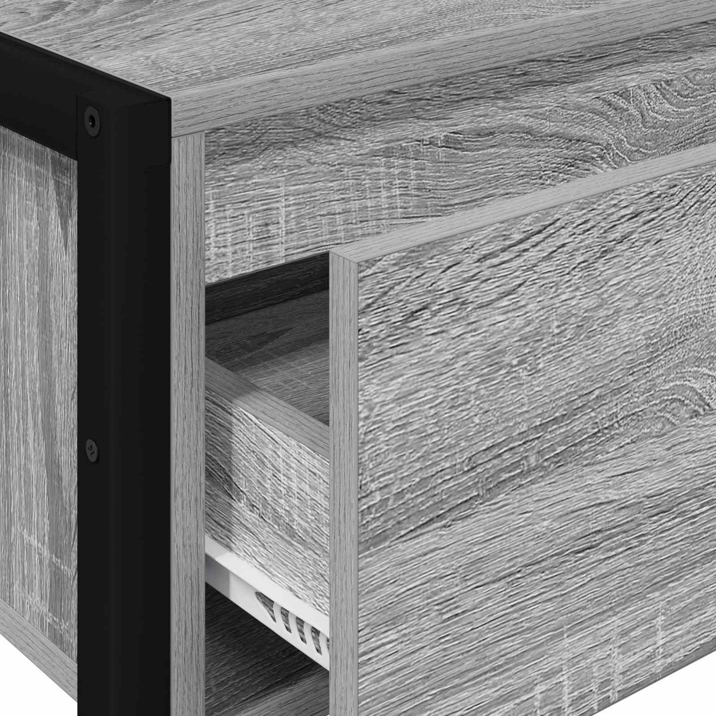 vidaXL End Table Γκρίζο Σονομα 100 x 36 x 75 εκ. Επεξεργασμένο ξύλο