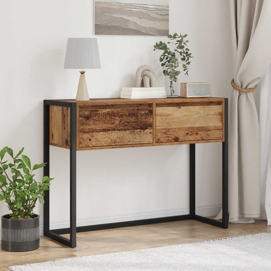 vidaXL End Table Παλιό Ξύλο 100 x 36 x 75 εκ. Επεξεργασμένο ξύλο