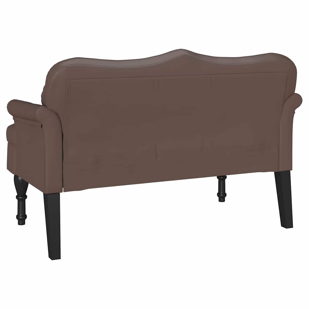 vidaXL Καναπές Chesterfield Καφέ 120,5 x 65 x 75 εκ. Τεχνητό Δέρμα