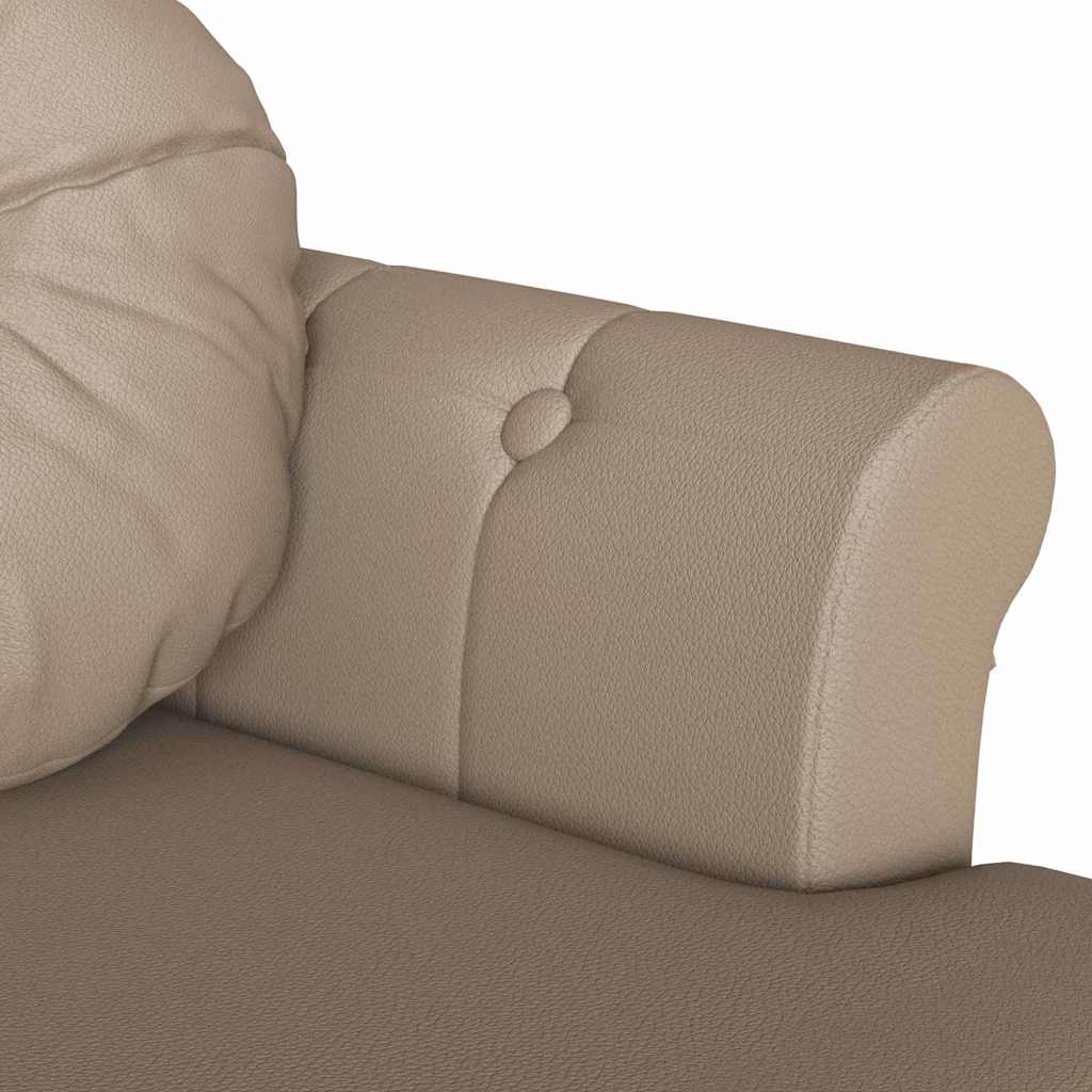 vidaXL Καναπές Chesterfield με μαξιλάρι Καπουτσίνο 120,5 x 65 x 75 εκ.