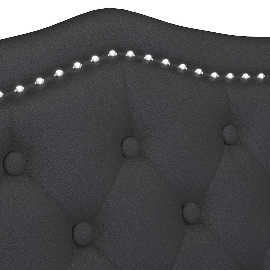 vidaXL Καναπές Chesterfield Μαύρο 120,5 x 65 x 75 εκ. Τεχνητό Δέρμα
