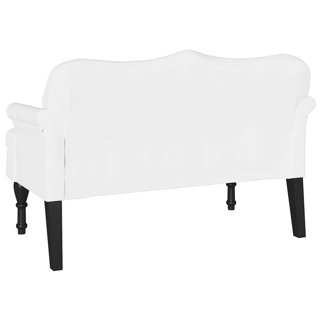 vidaXL Καναπές Chesterfield Λευκό 120,5 x 65 x 75 εκ. Τεχνητό Δέρμα