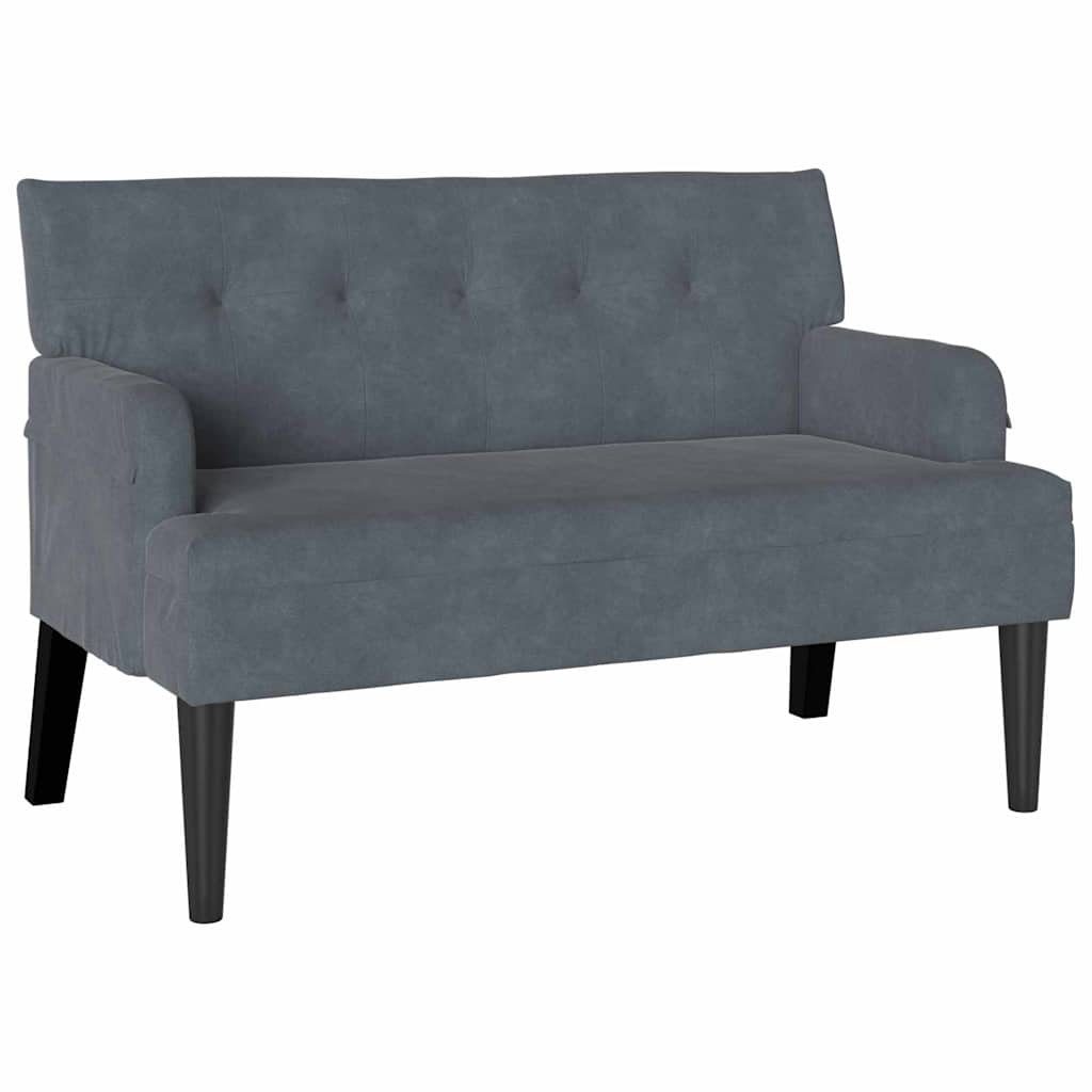 vidaXL Καναπές Chesterfield Σκούρο Γκρι 112 x 65,5 x 75 εκ. Βελούδο