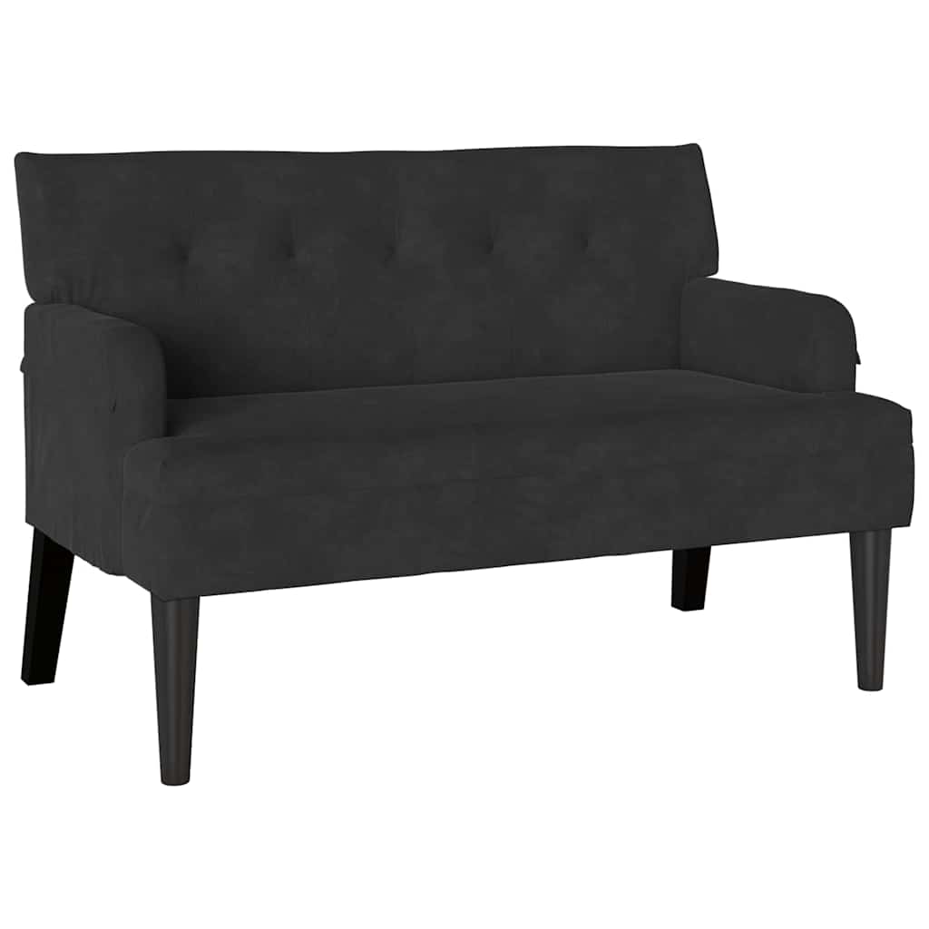 vidaXL Καναπές Chesterfield Μαύρο 112 x 65.5 x 75 εκ. Βελούδο