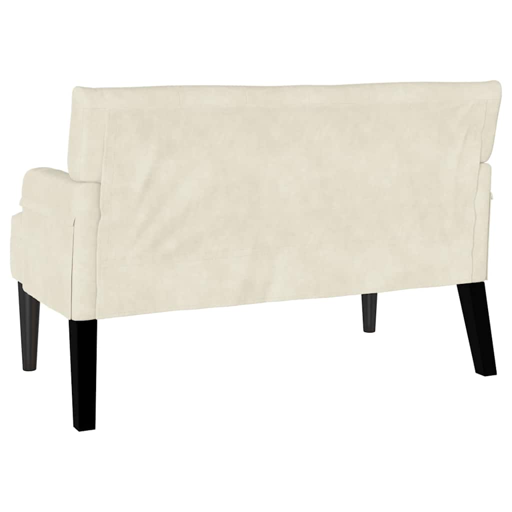 vidaXL Καναπές Chesterfield Κρεμ 112 x 65,5 x 75 εκ. Βελούδο