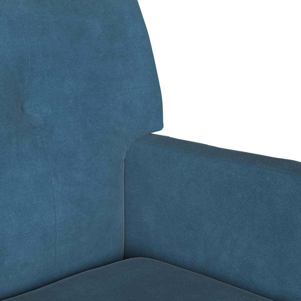 vidaXL Καναπές Chesterfield Μπλε 112 x 65,5 x 75 εκ. Βελούδο