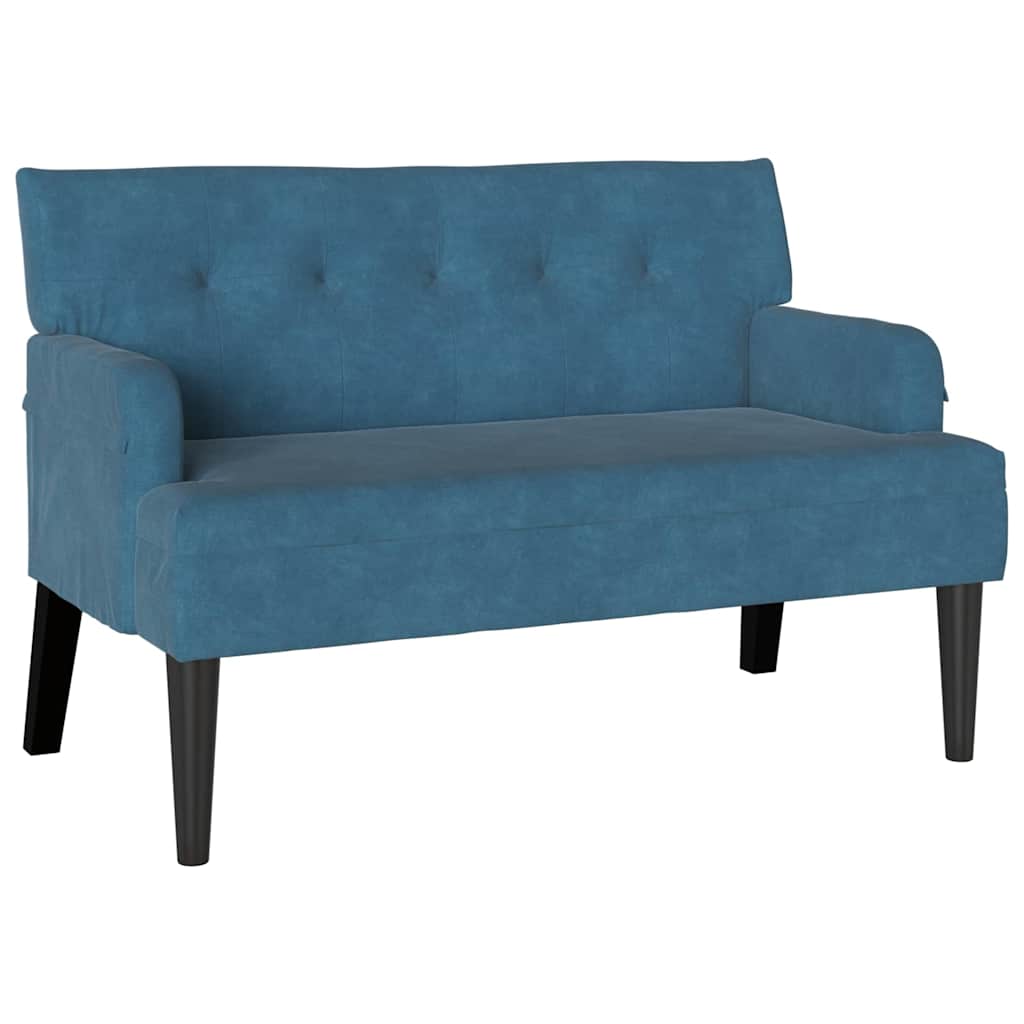 vidaXL Καναπές Chesterfield Μπλε 112 x 65,5 x 75 εκ. Βελούδο