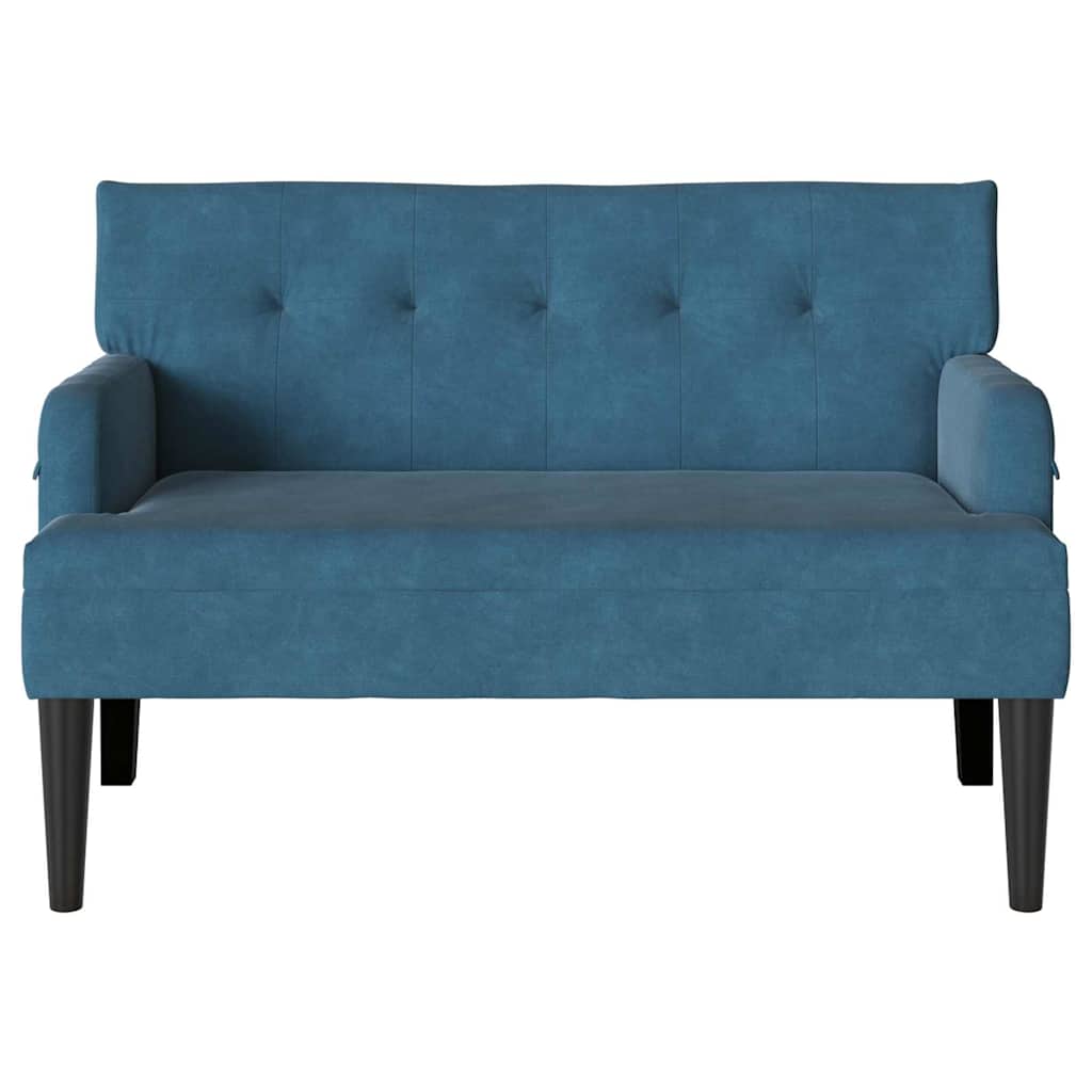 vidaXL Καναπές Chesterfield Μπλε 112 x 65,5 x 75 εκ. Βελούδο
