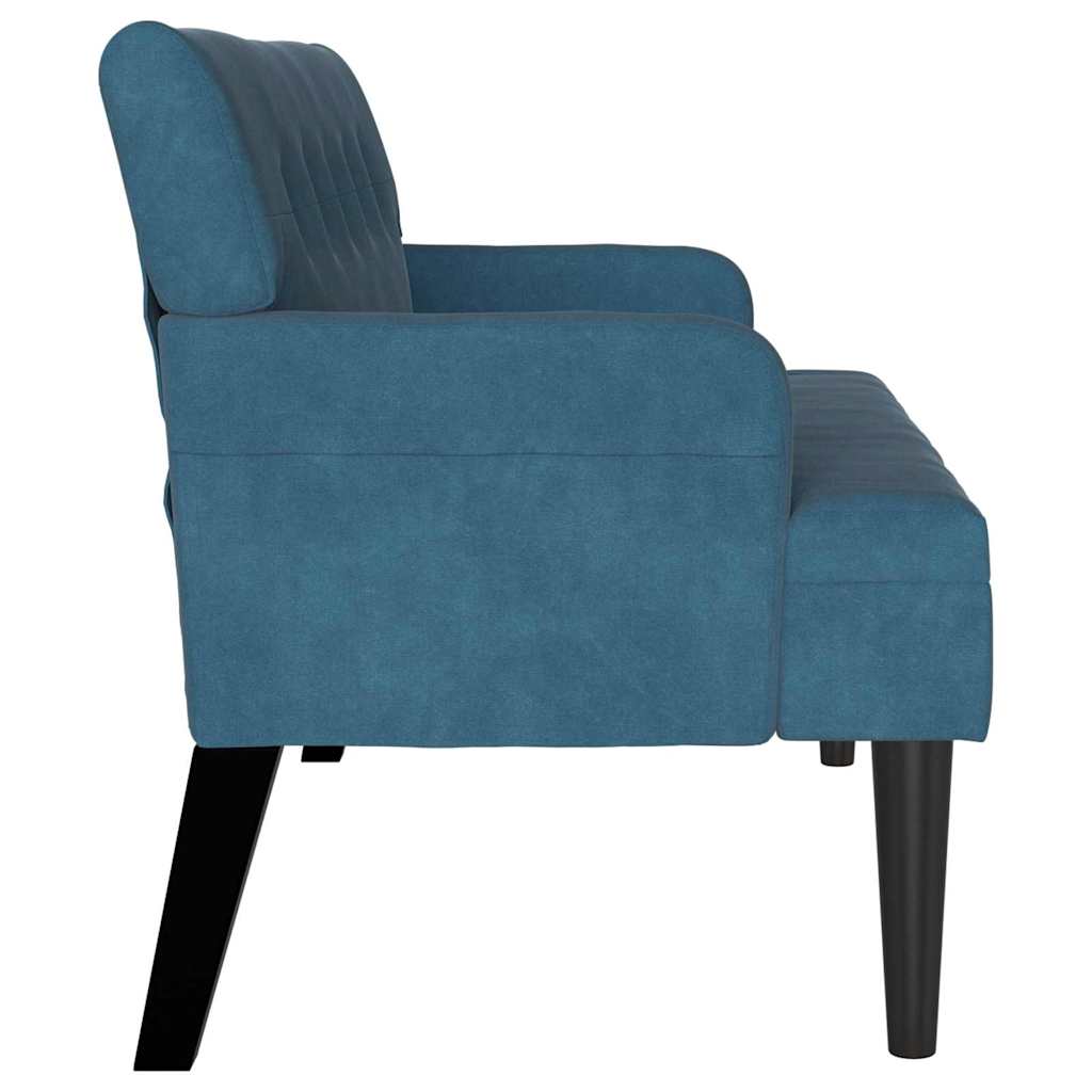 vidaXL Καναπές Chesterfield Μπλε 112 x 65,5 x 75 εκ. Βελούδο