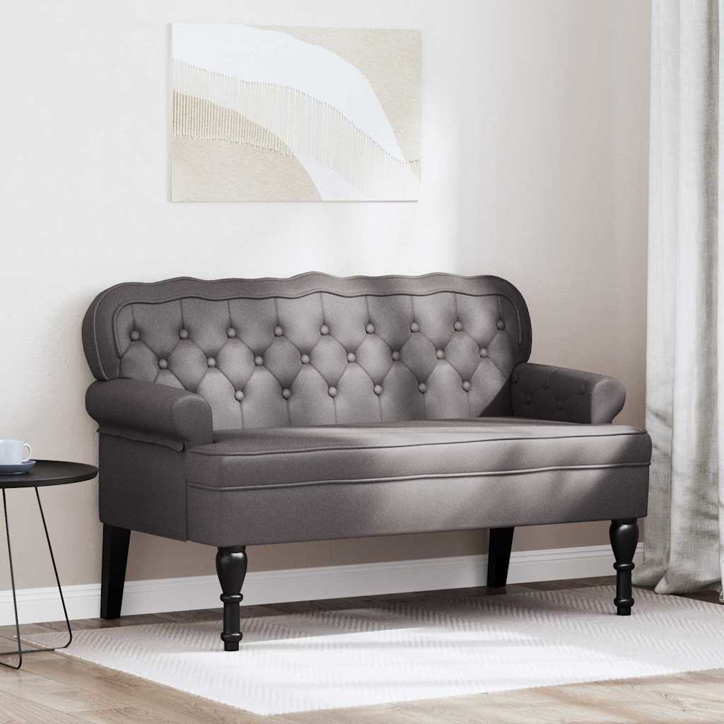 vidaXL Καναπές Chesterfield Γκρι 119,5 x 64,5 x 75 εκ. Τεχνητό Δέρμα