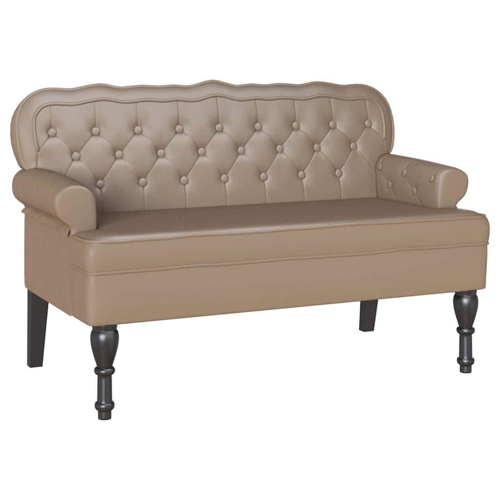 vidaXL Καναπές Chesterfield Καπουτσίνο 119,5 x 64,5 x 75 εκ.