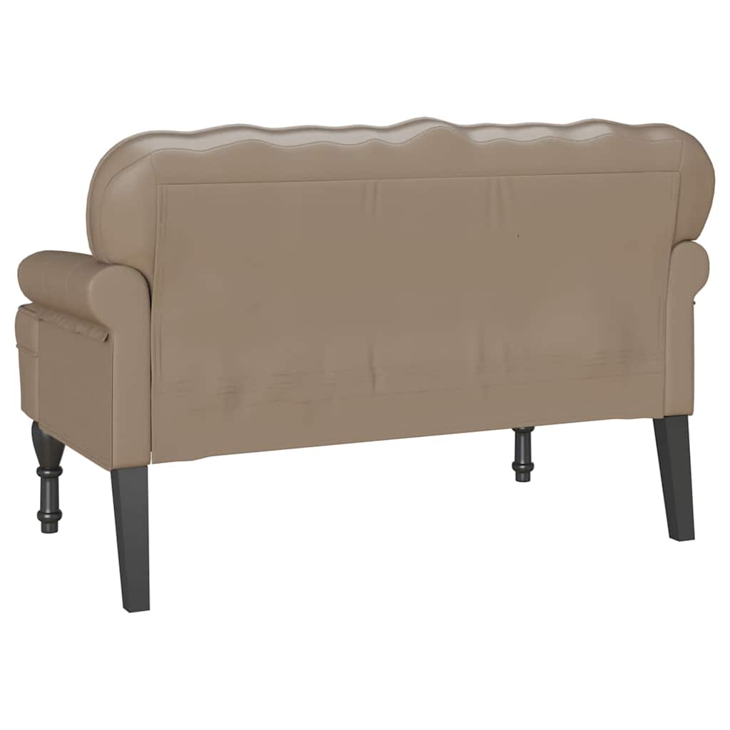 vidaXL Καναπές Chesterfield Καπουτσίνο 119,5 x 64,5 x 75 εκ.