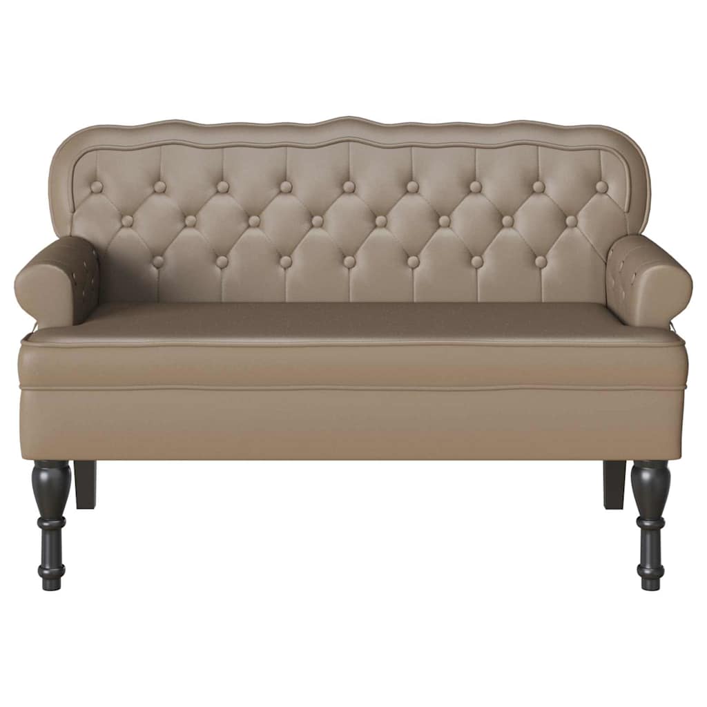 vidaXL Καναπές Chesterfield Καπουτσίνο 119,5 x 64,5 x 75 εκ.
