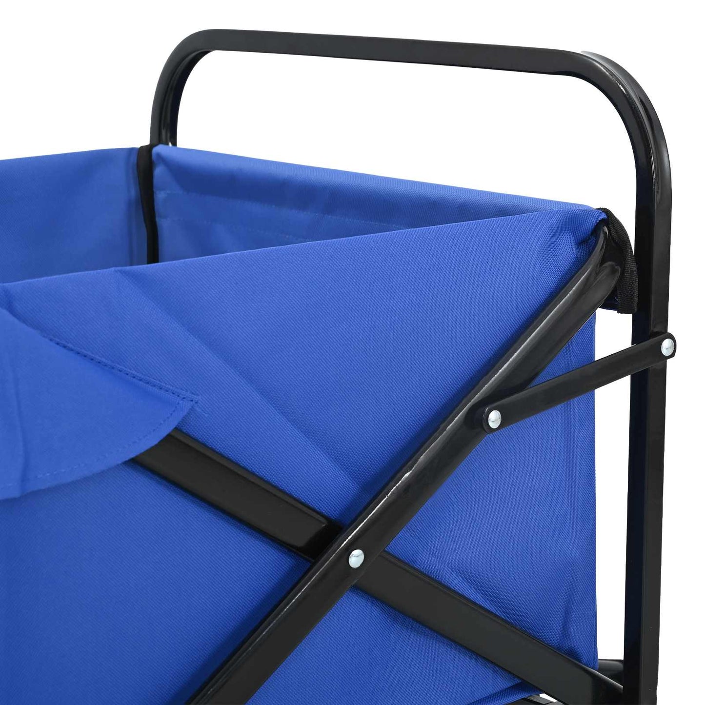 vidaXL Αναδιπλούμενο Τρόλεϊ Χειρός Μπλε 89 x 63 x 96 εκ