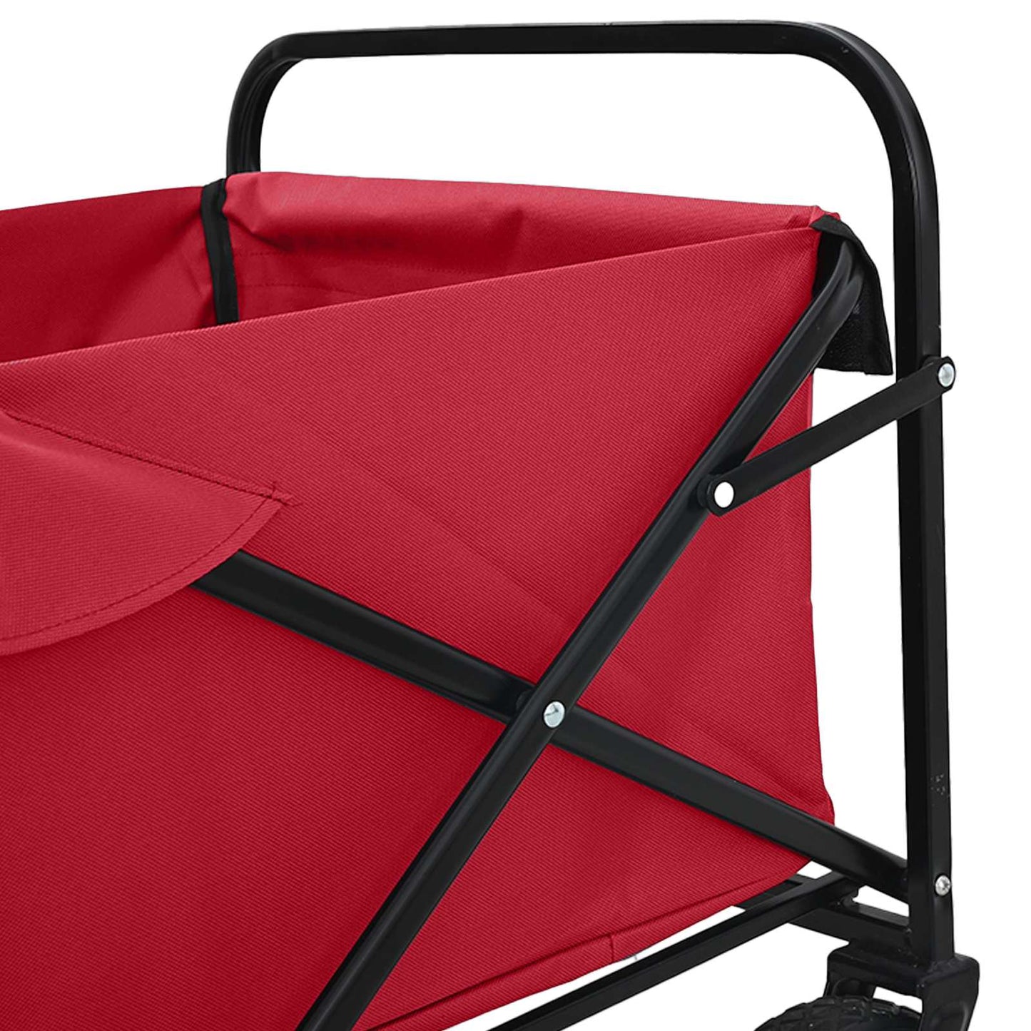 vidaXL Αναδιπλούμενο Τρόλεϊ Χειρός Κόκκινο 94 x 53 x 99 εκ