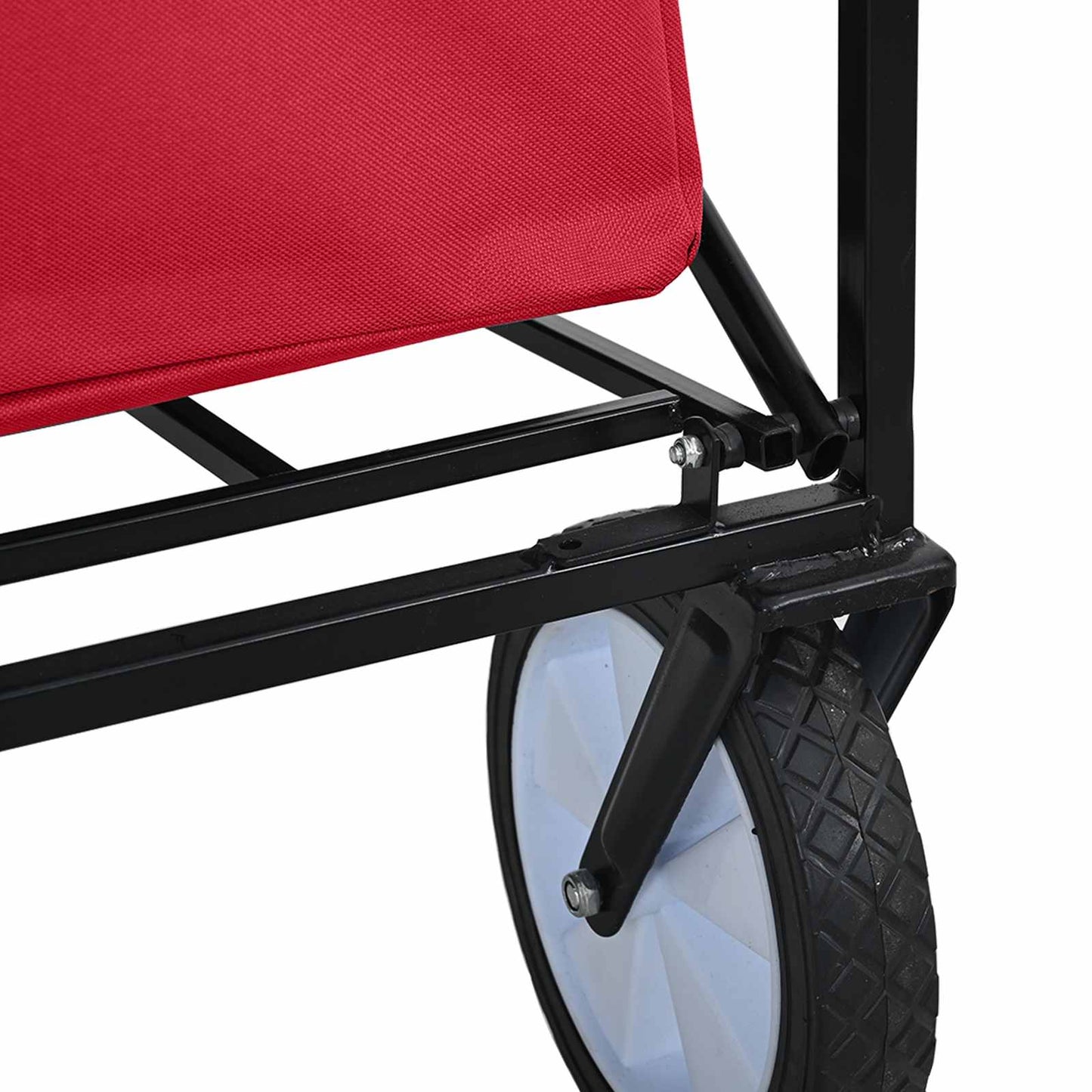 vidaXL Αναδιπλούμενο Τρόλεϊ Χειρός Κόκκινο 94 x 53 x 99 εκ