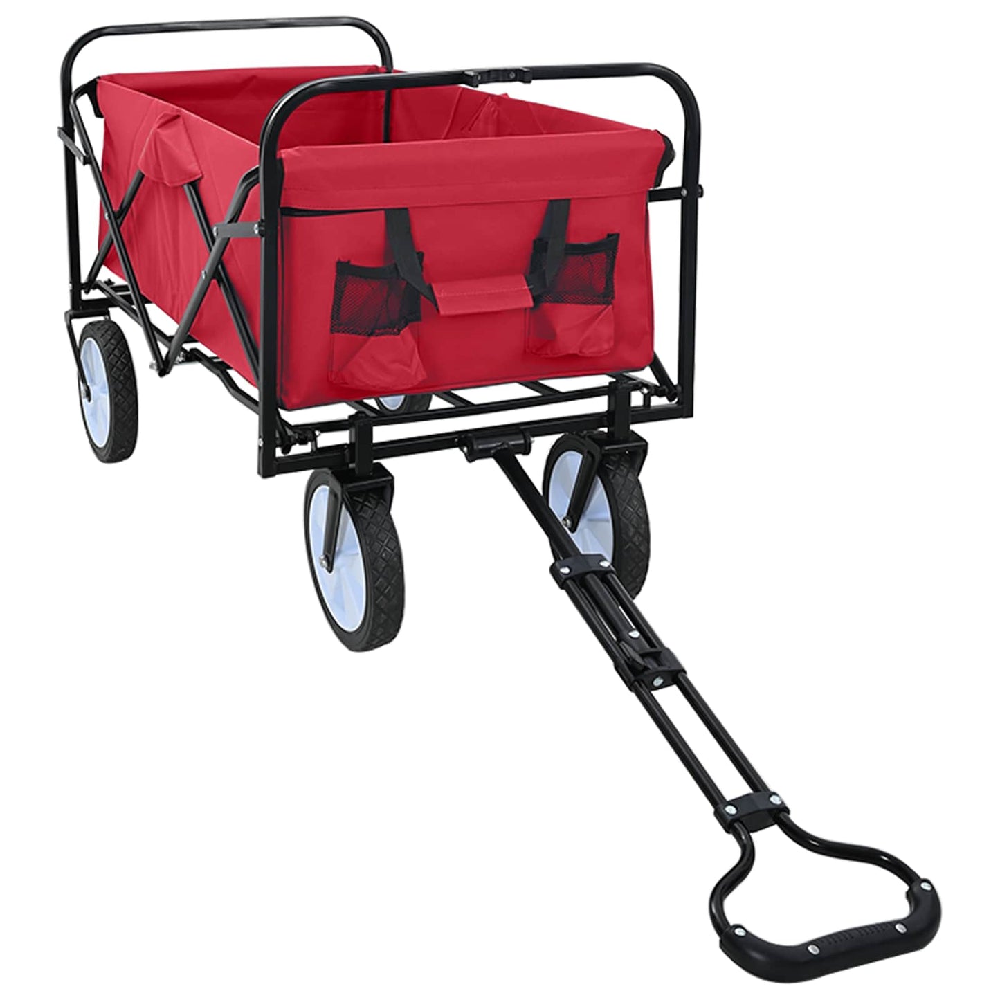 vidaXL Αναδιπλούμενο Τρόλεϊ Χειρός Κόκκινο 94 x 53 x 99 εκ