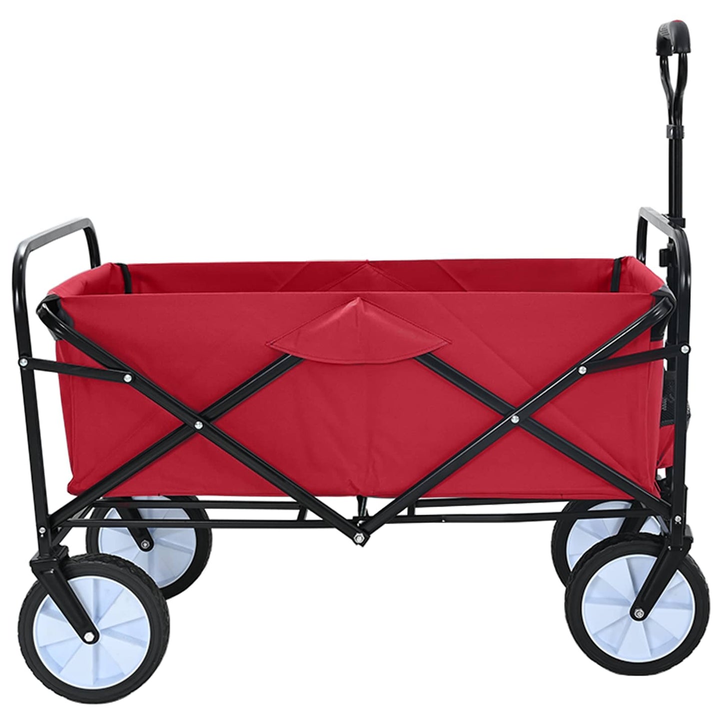 vidaXL Αναδιπλούμενο Τρόλεϊ Χειρός Κόκκινο 94 x 53 x 99 εκ