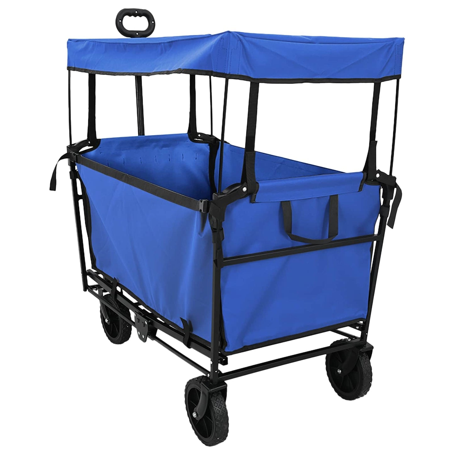vidaXL Αναδιπλούμενο Τρόλεϊ Χειρός Μαύρο 105 x 56.5 x 116 εκ.