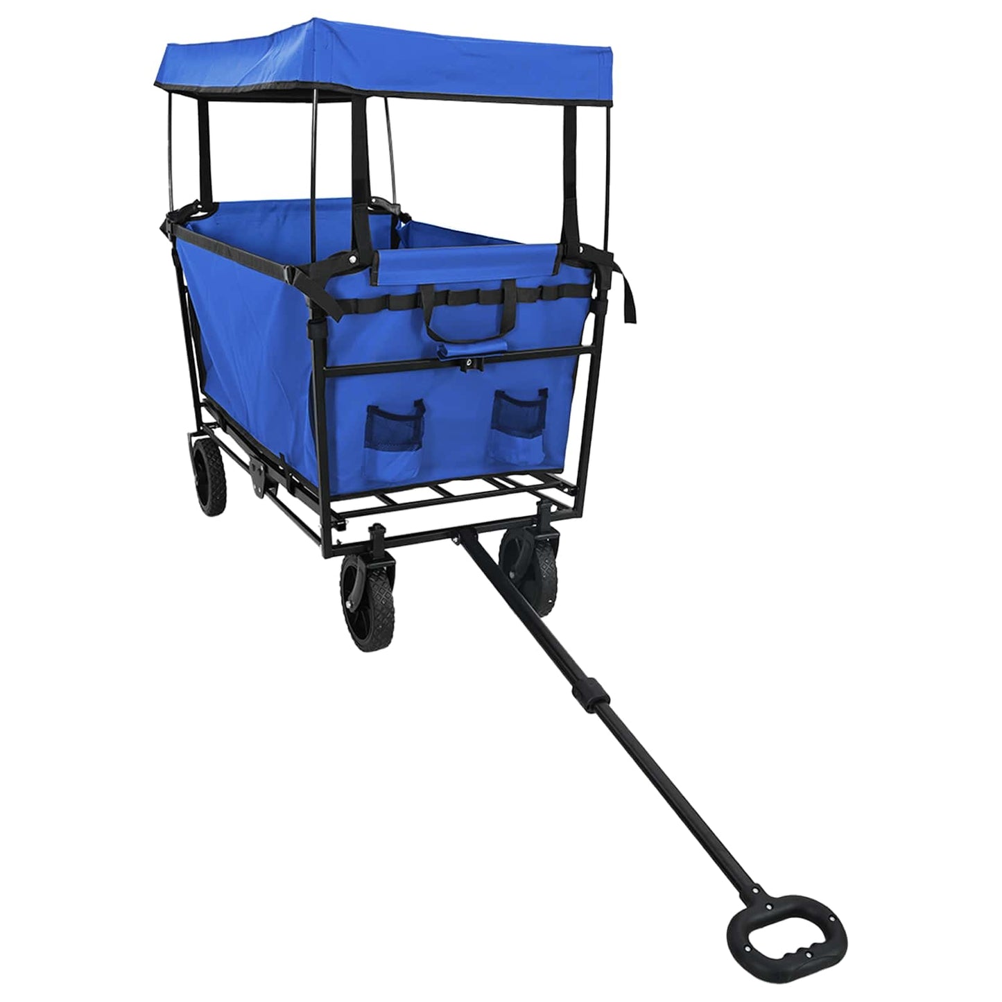 vidaXL Αναδιπλούμενο Τρόλεϊ Χειρός Μαύρο 105 x 56.5 x 116 εκ.