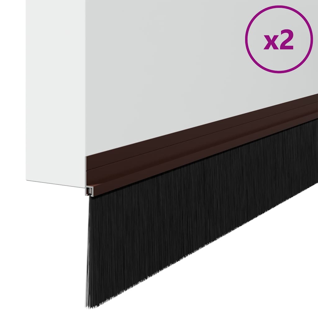 vidaXL Αυτοκόλλητες σφραγίδες πόρτας 2 pcs Καφέ 100 cm